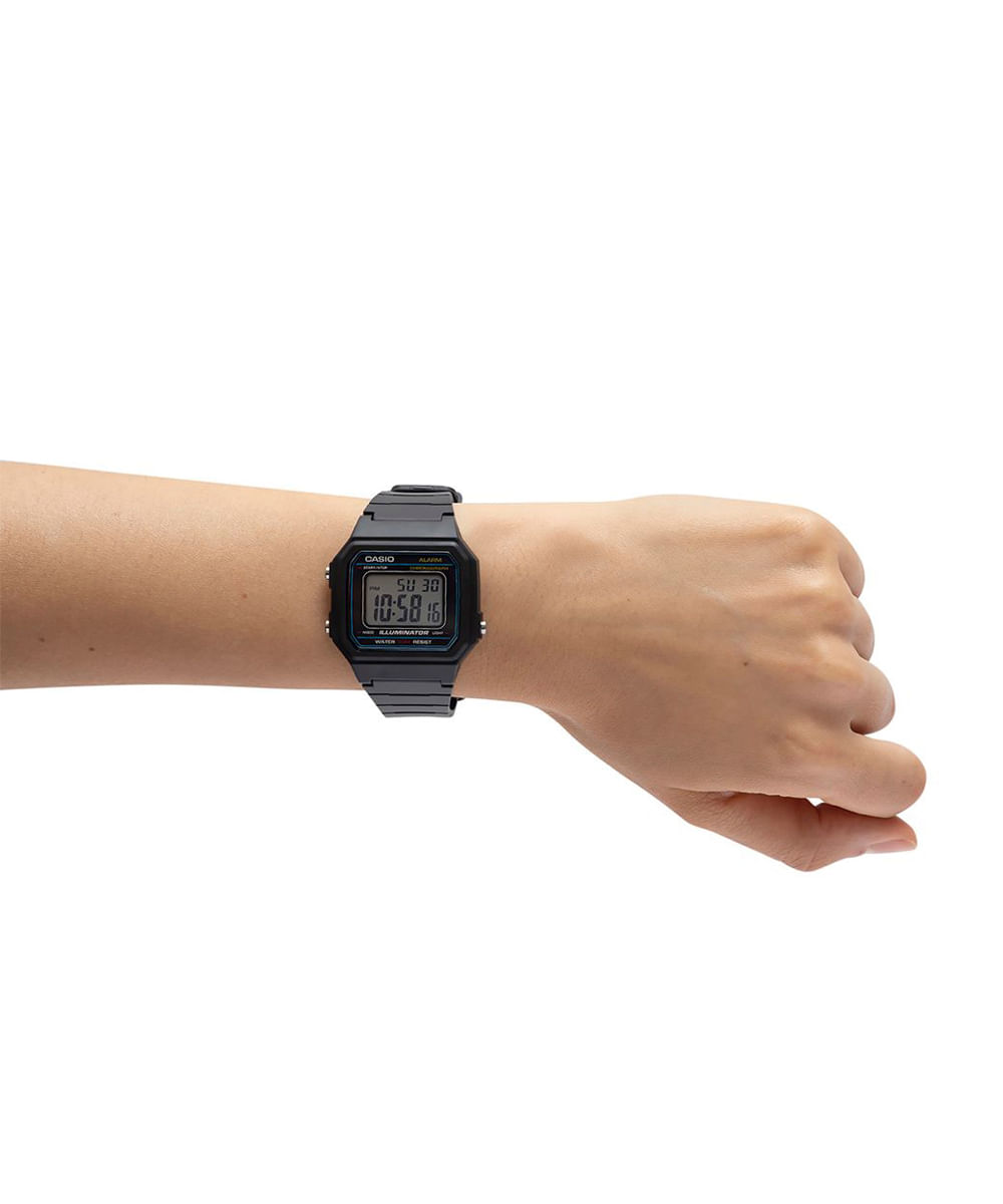 relógio masculino casio digital w 217h 1avdf preto