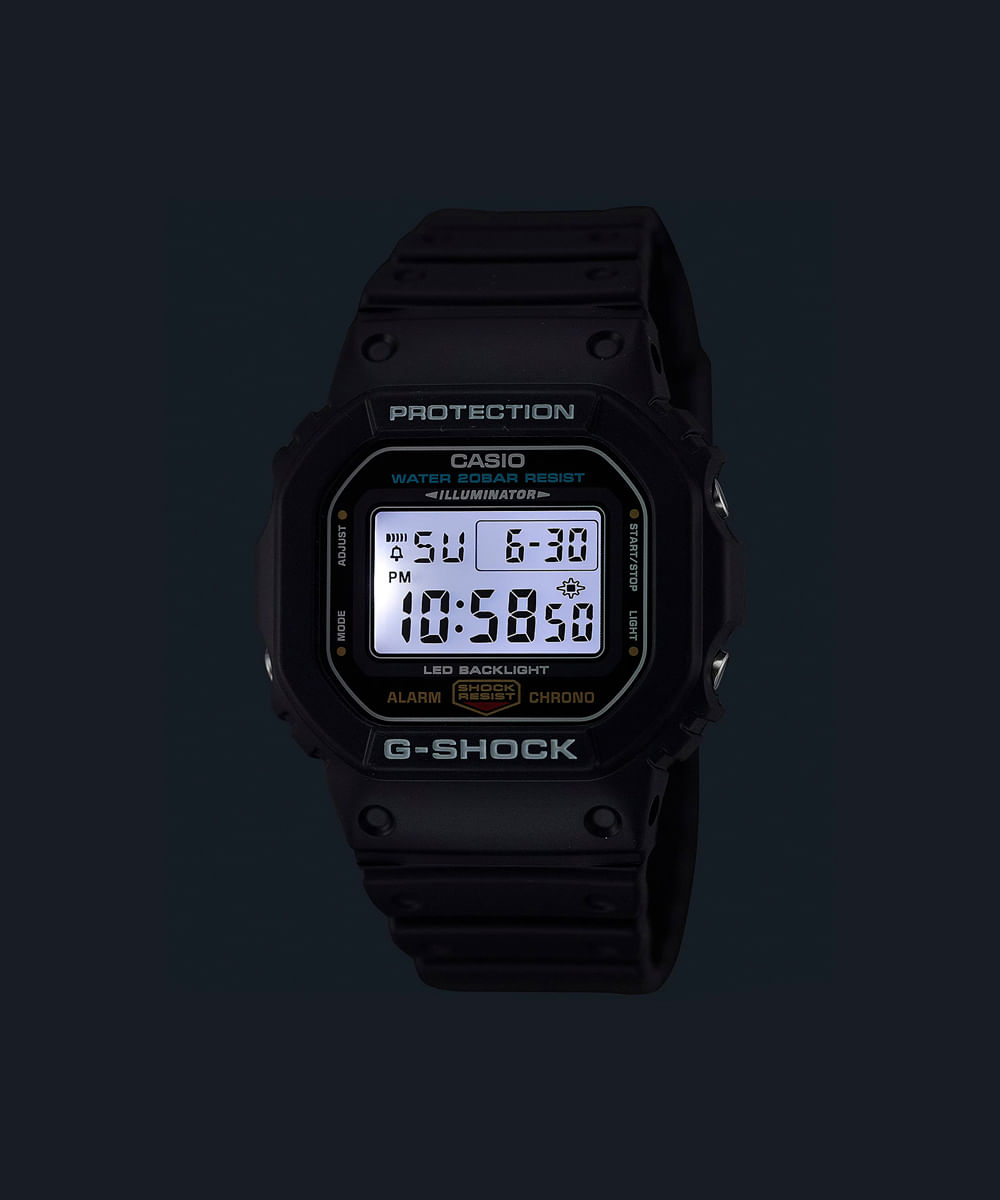 relógio masculino g shock casio digital dw 5600ue 1dr preto
