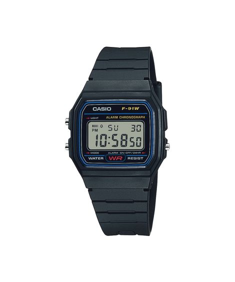 relógio masculino casio digital f 91w 1dg preto