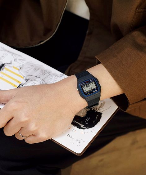 relógio masculino casio digital f 91w 1dg preto