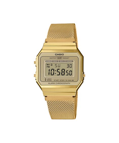 relógio unissex casio digital a700wmg 9adf dourado