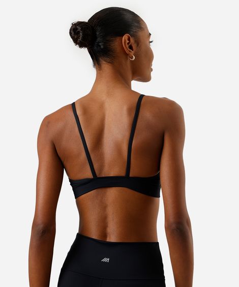 top triângulo feminino esportivo preto