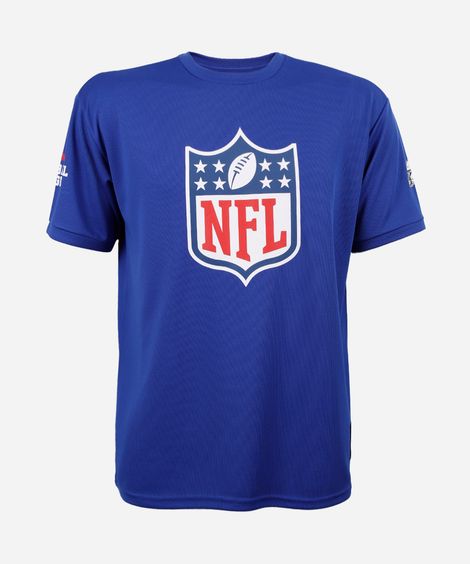 camiseta juvenil manga curta nfl azul