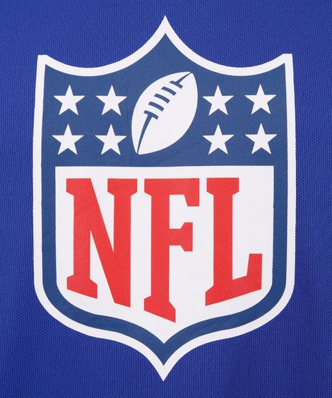 camiseta juvenil manga curta nfl azul
