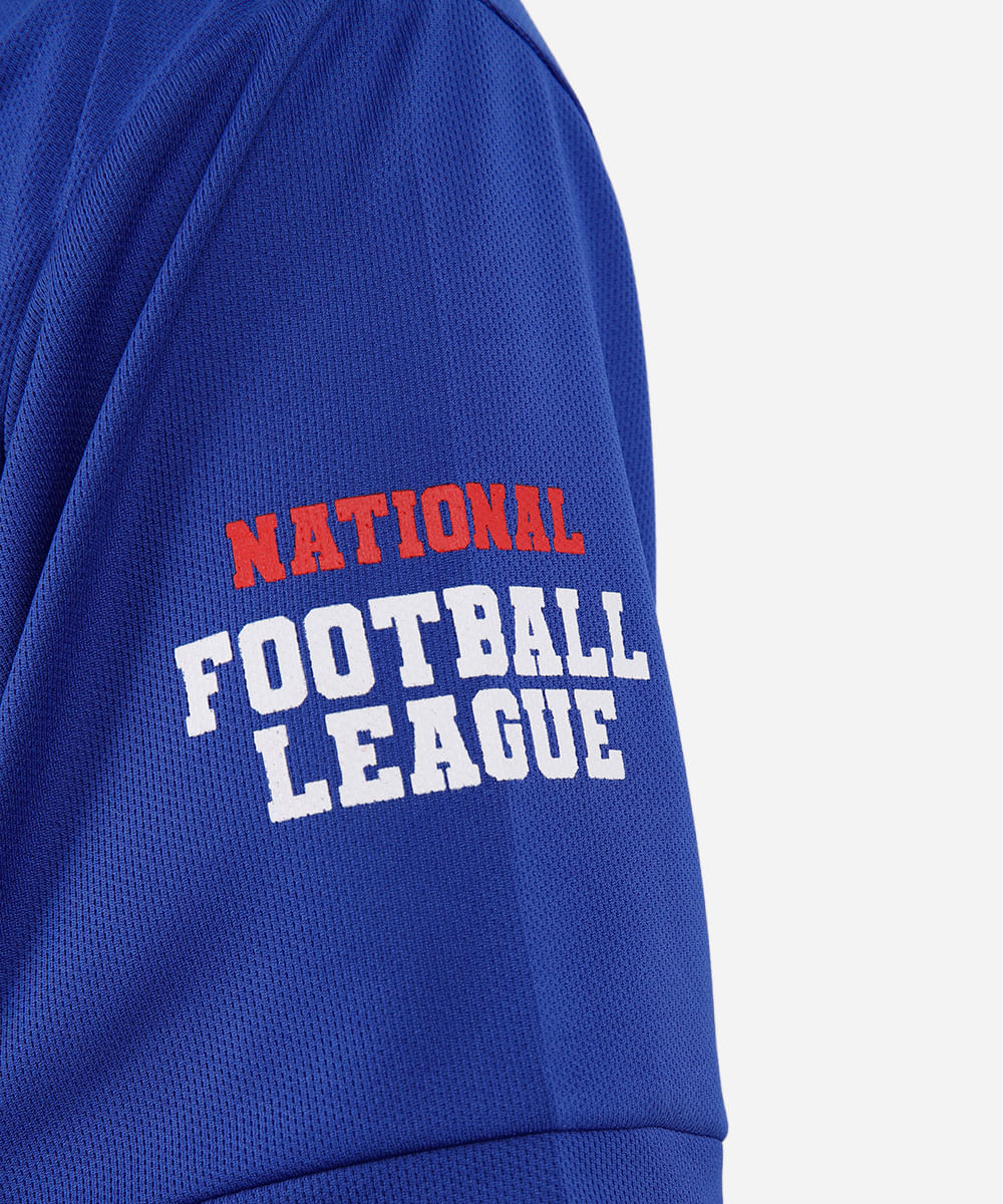 camiseta juvenil manga curta nfl azul