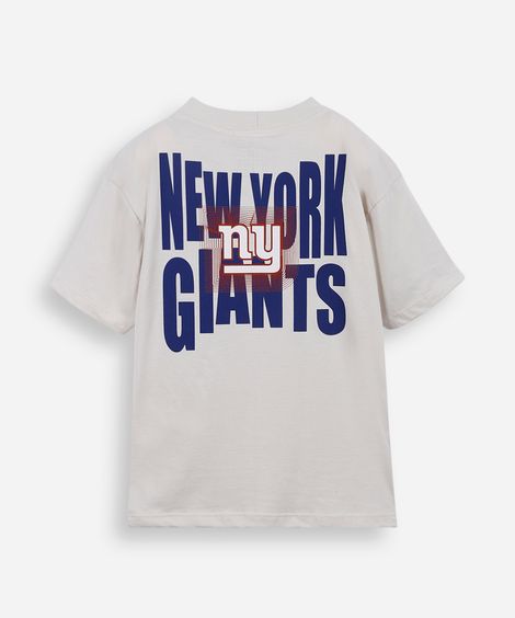 camiseta infantil de algodão giants nfl bege
