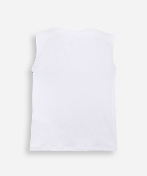 regata infantil de algodão listrado off white