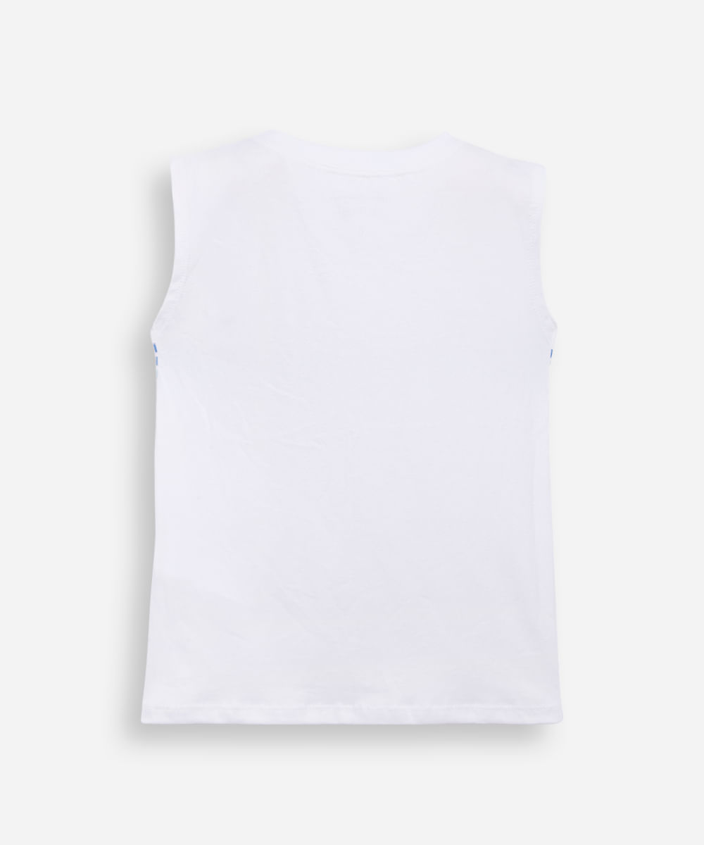 regata infantil de algodão listrado off white