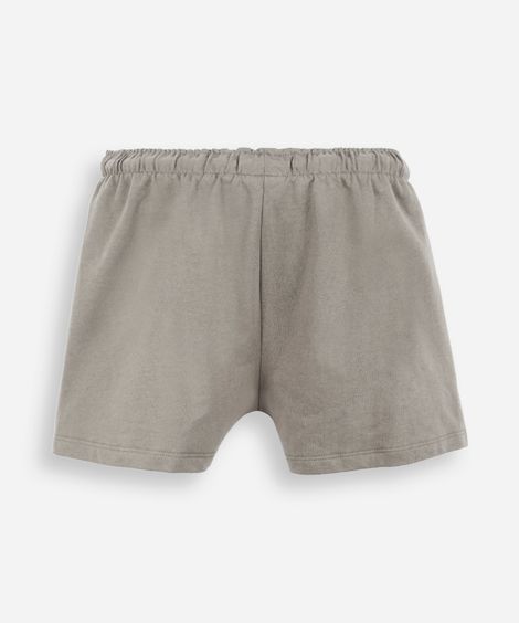 short juvenil de moletinho cós elástico verde