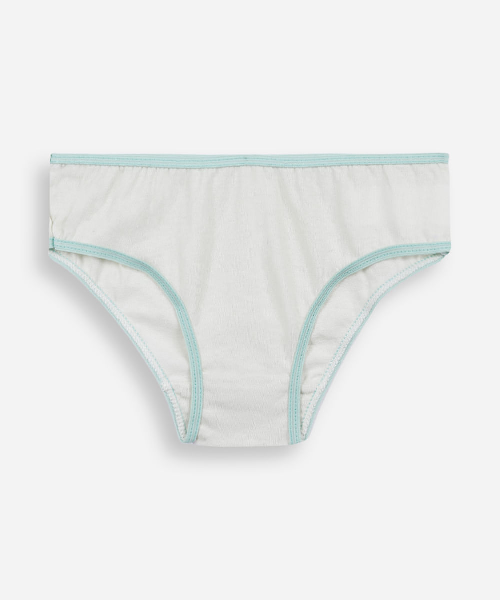 kit de 7 calcinhas infantis de algodão colorido