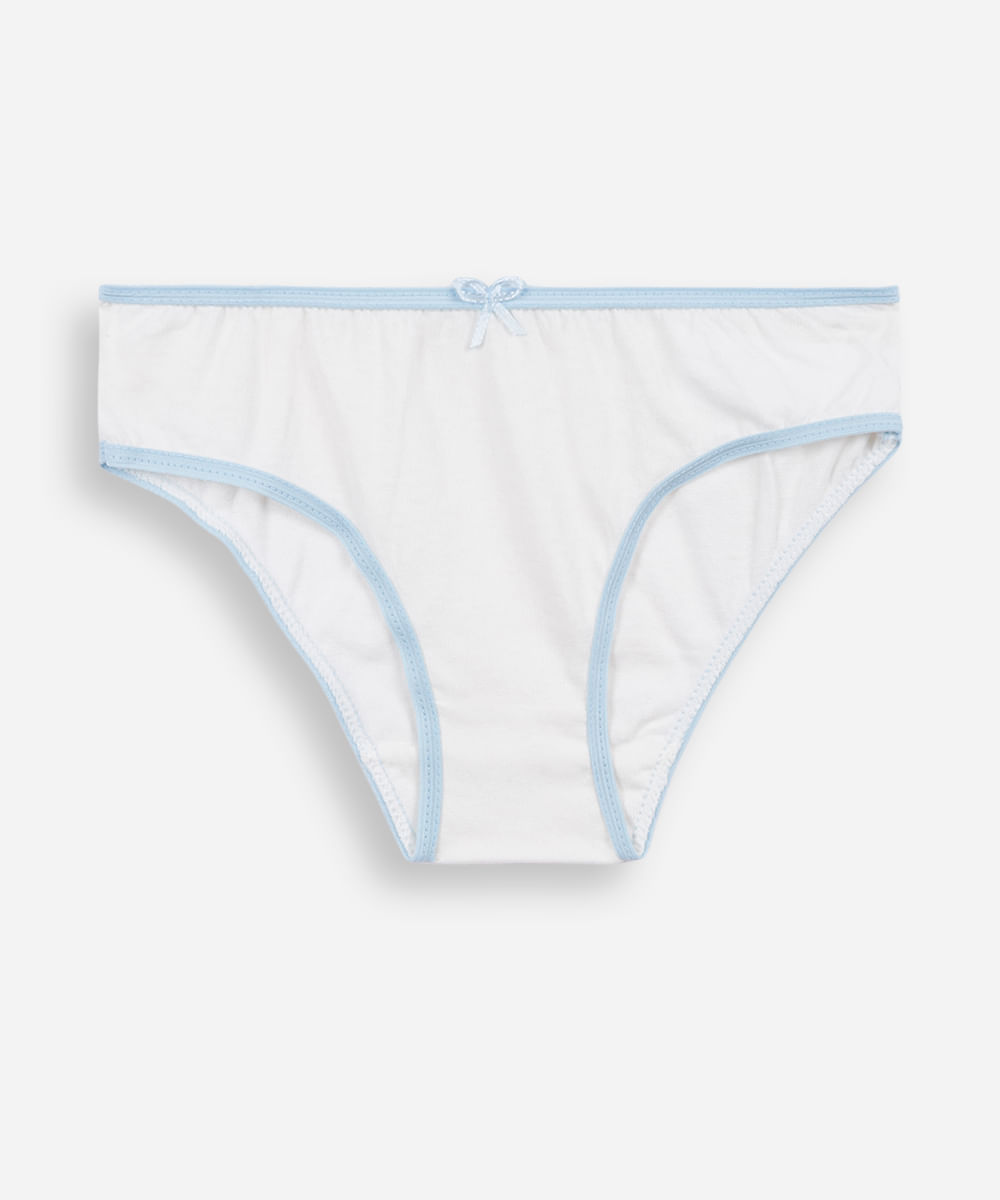 kit de 7 calcinhas infantis de algodão colorido