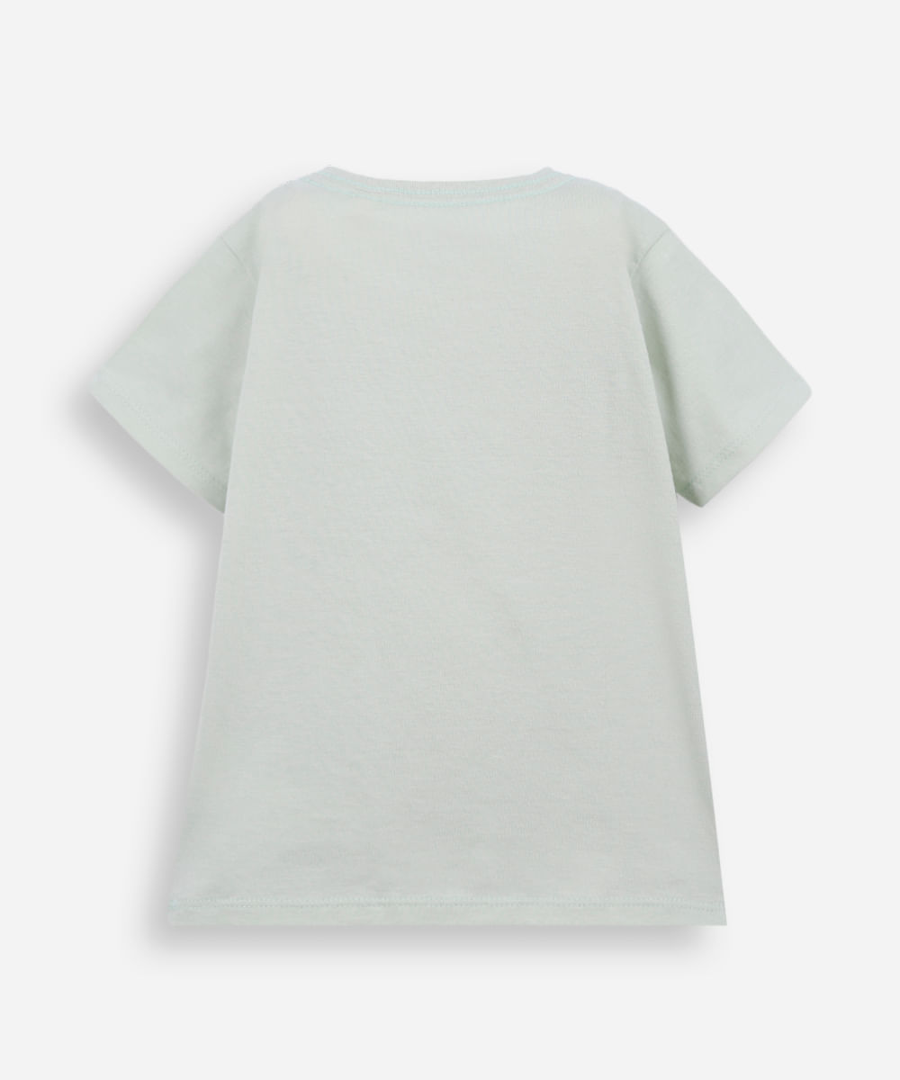 camiseta de algodão infantil texturizada snoopy verde