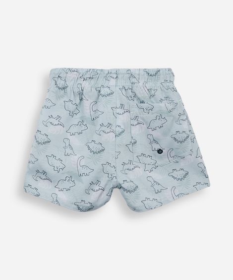 short boardshort infantil dino verde