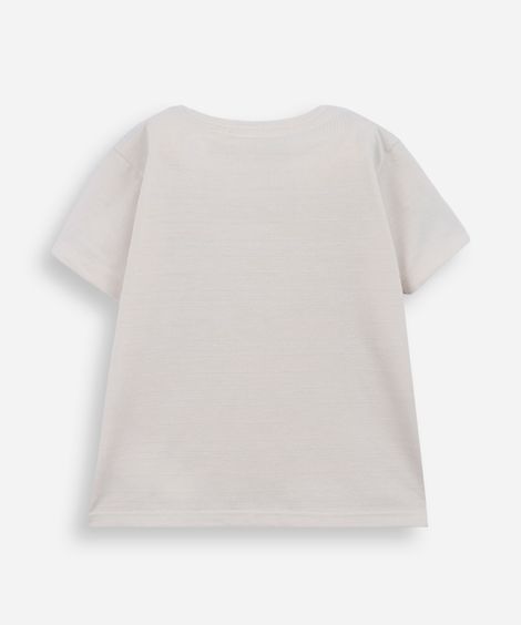 camiseta infantil com algodão mickey bege
