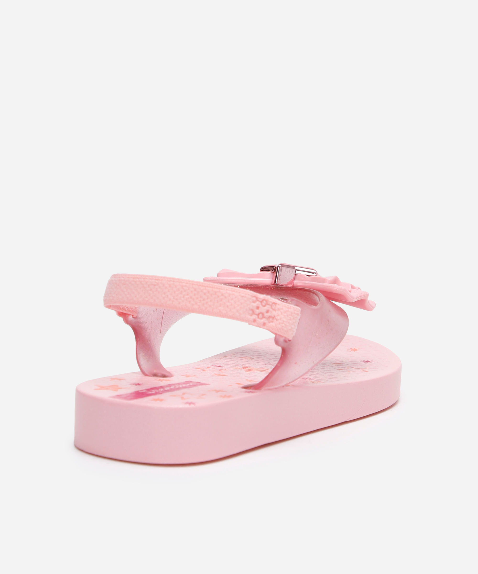 chinelo infantil ipanema belle com elástico rosa