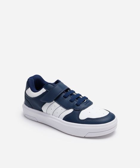 tênis infantil com recortes e velcro azul