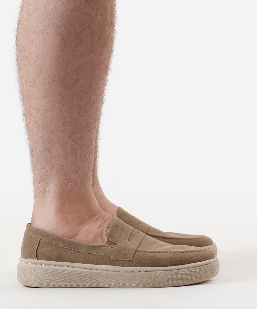 tênis slip on texturizado oneself - bege