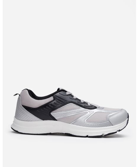 tênis esportivo ace com recortes cinza