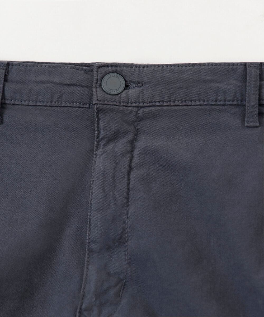 calça chino slim masculina de sarja plus size cinza