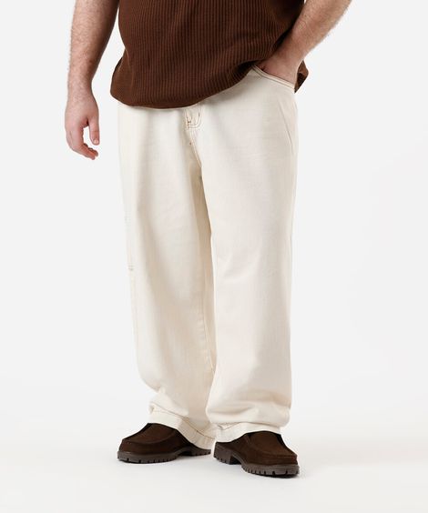 calça masculina baggy plus size bege