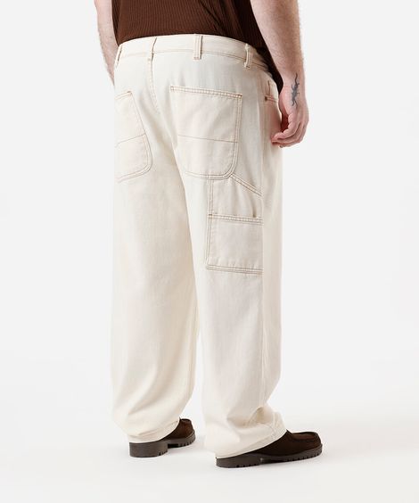 calça masculina baggy plus size bege