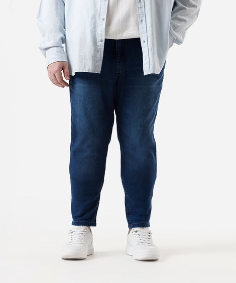 calça masculina slim comfort jeans azul