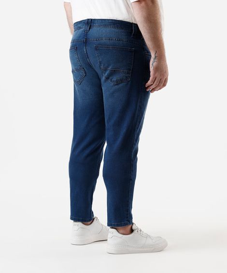 calça masculina slim comfort jeans azul