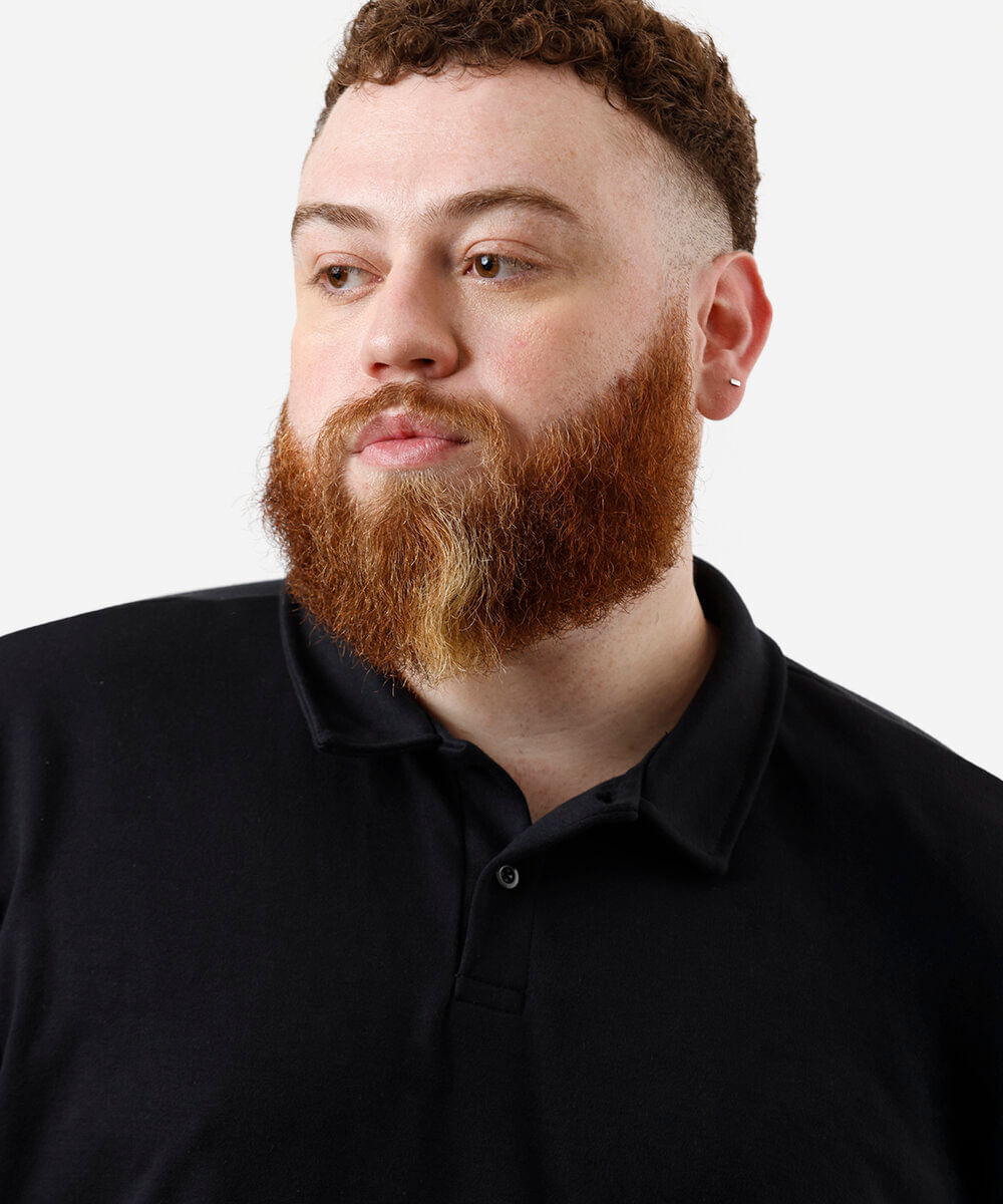 polo básica masculina com algodão plus size preta