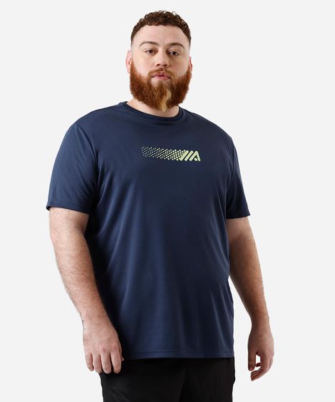 camiseta masculina esportiva plus size azul