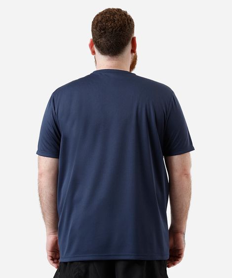 camiseta masculina esportiva plus size azul