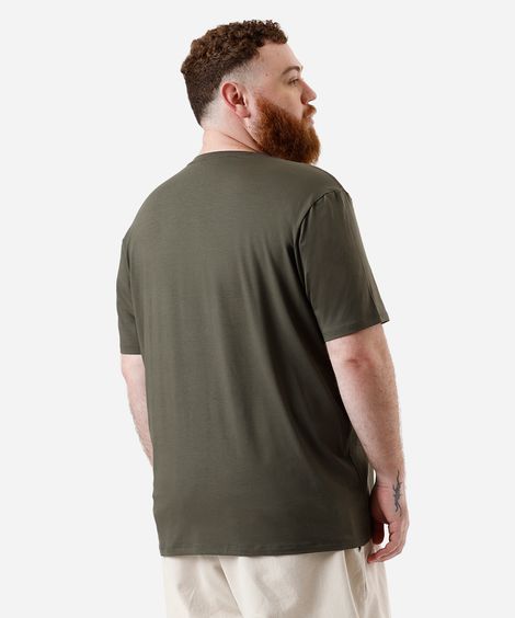 camiseta comfort masculina manga curta AIRtech plus size verde