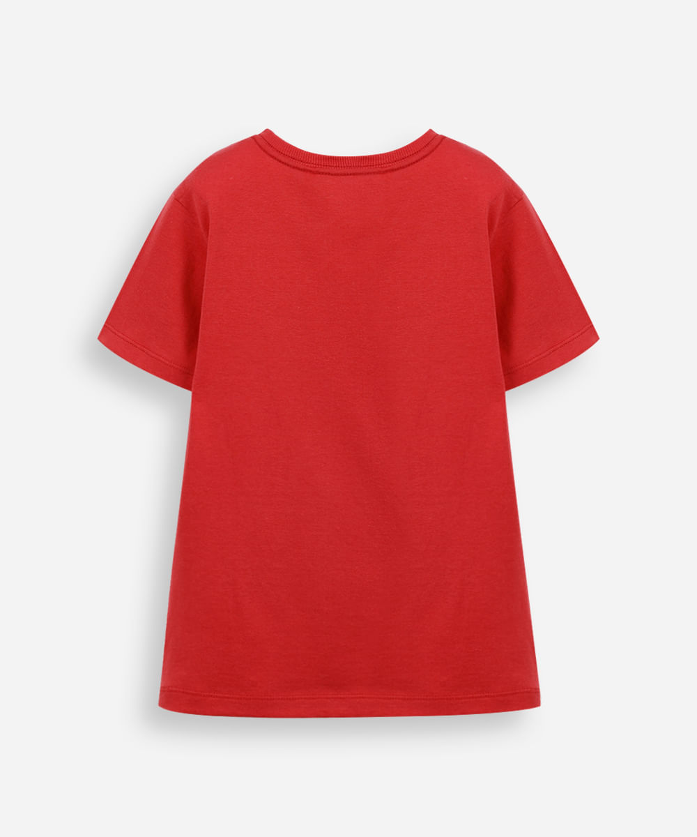 camiseta infantil de algodão homem aranha vermelha