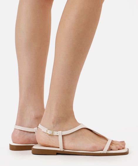 rasteirinha bico quadrado tiras finas oneself off white