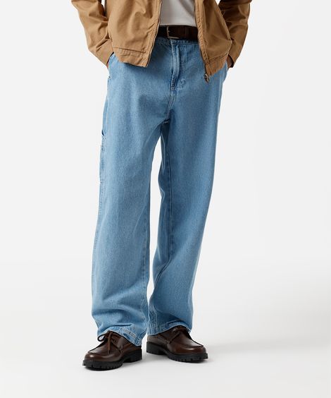 calça baggy masculina jeans azul