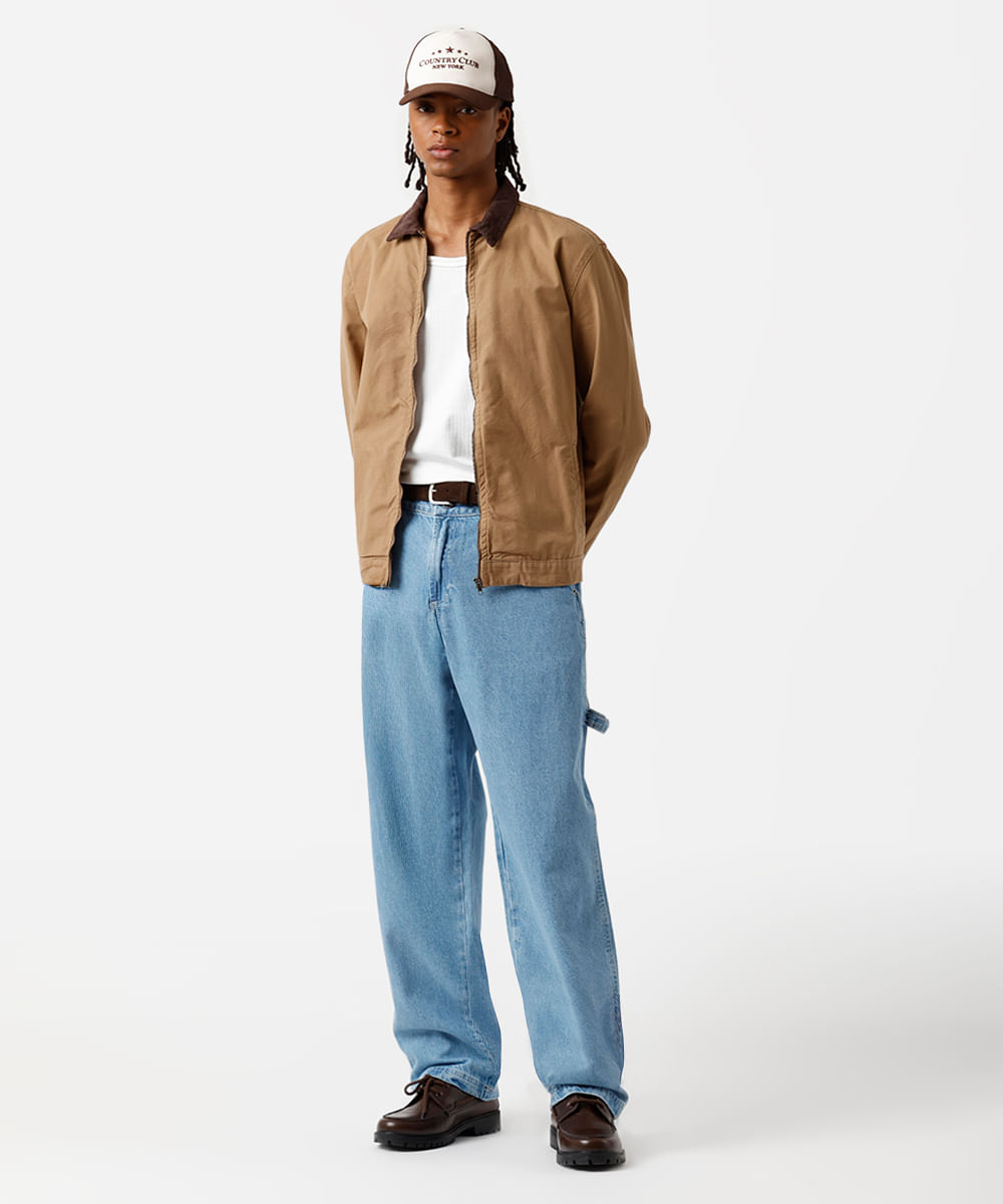 calça baggy masculina jeans azul