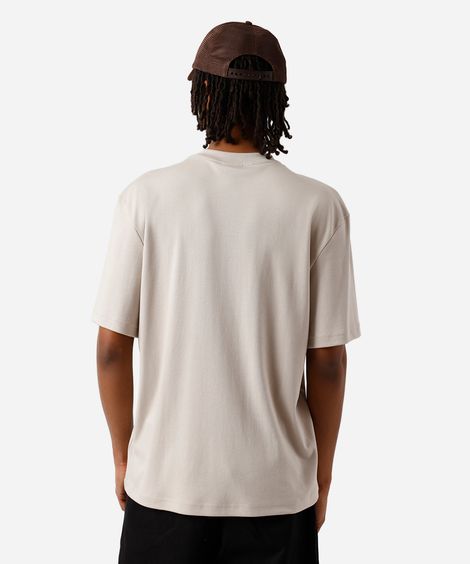 camiseta relaxed masculina de algodão peruano cinza