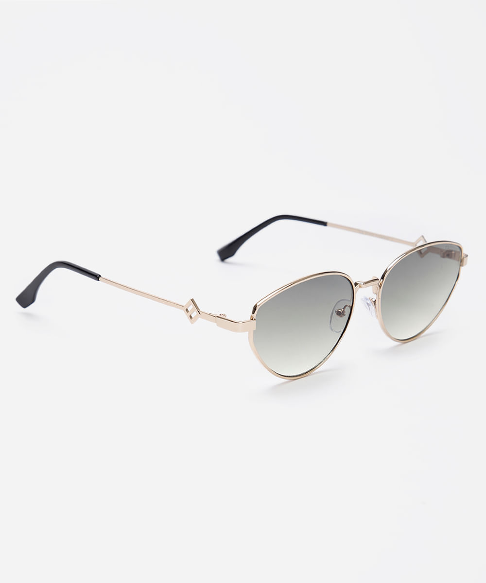 óculos de sol oval triton dourado