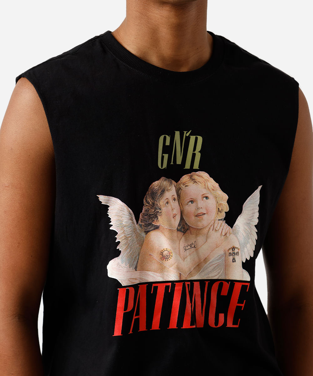 regata machão guns n roses algodão preta