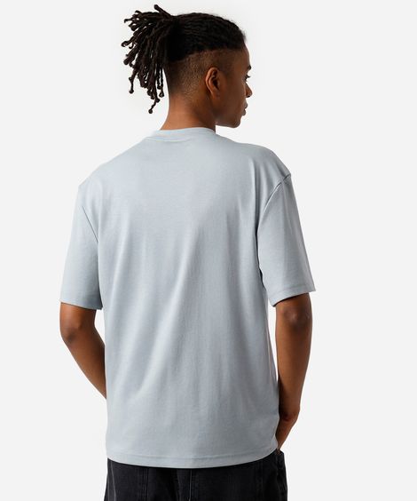 camiseta relaxed masculina de algodão peruano azul