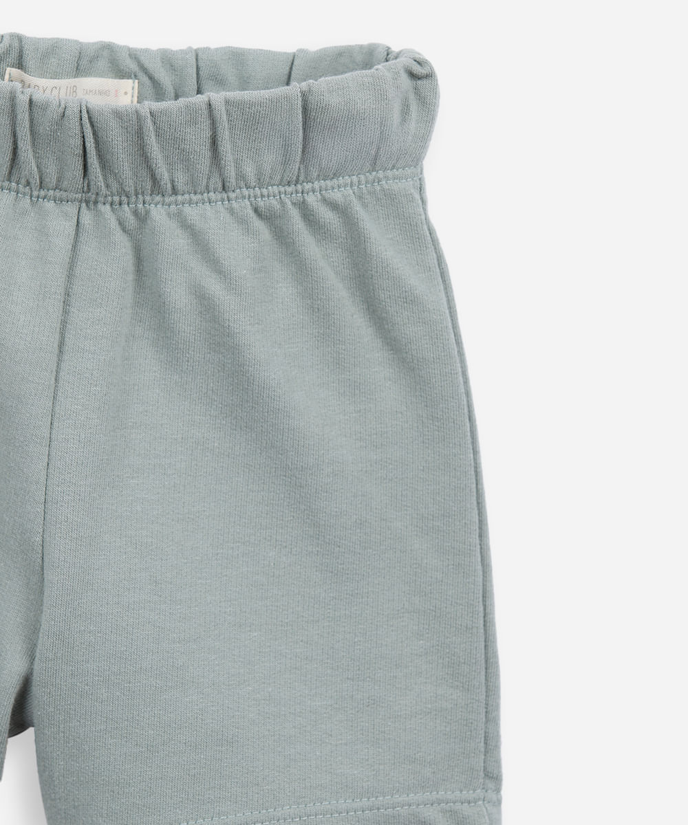 conjunto curto infantil de algodão com capuz dino verde
