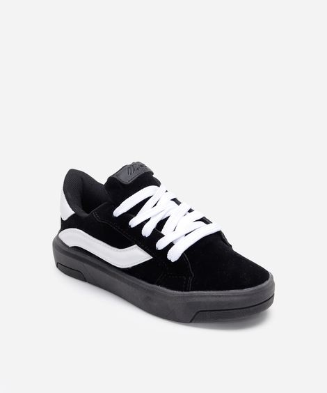 Tênis infantil com recortes  preto