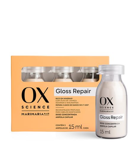 kit ox science mari maria dose concentrada gloss repair 15ml