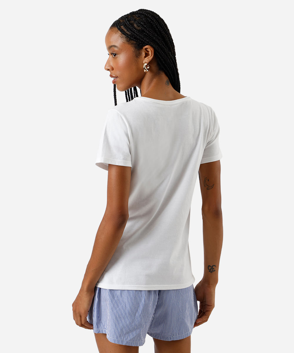 camiseta feminina de algodão tomato girl off white