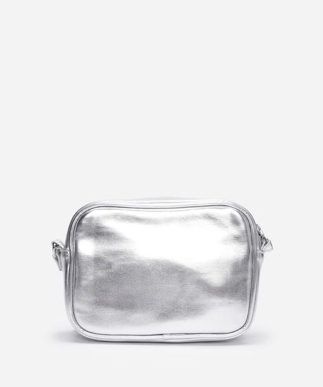 bolsa transversal infantil estrela metalizada prateado