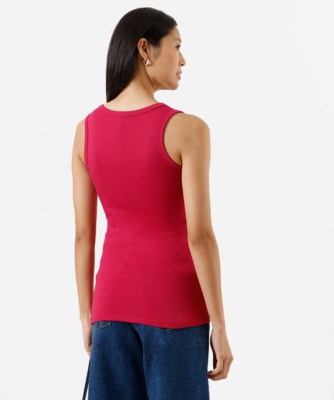 regata básica feminina algodão peruano rosa