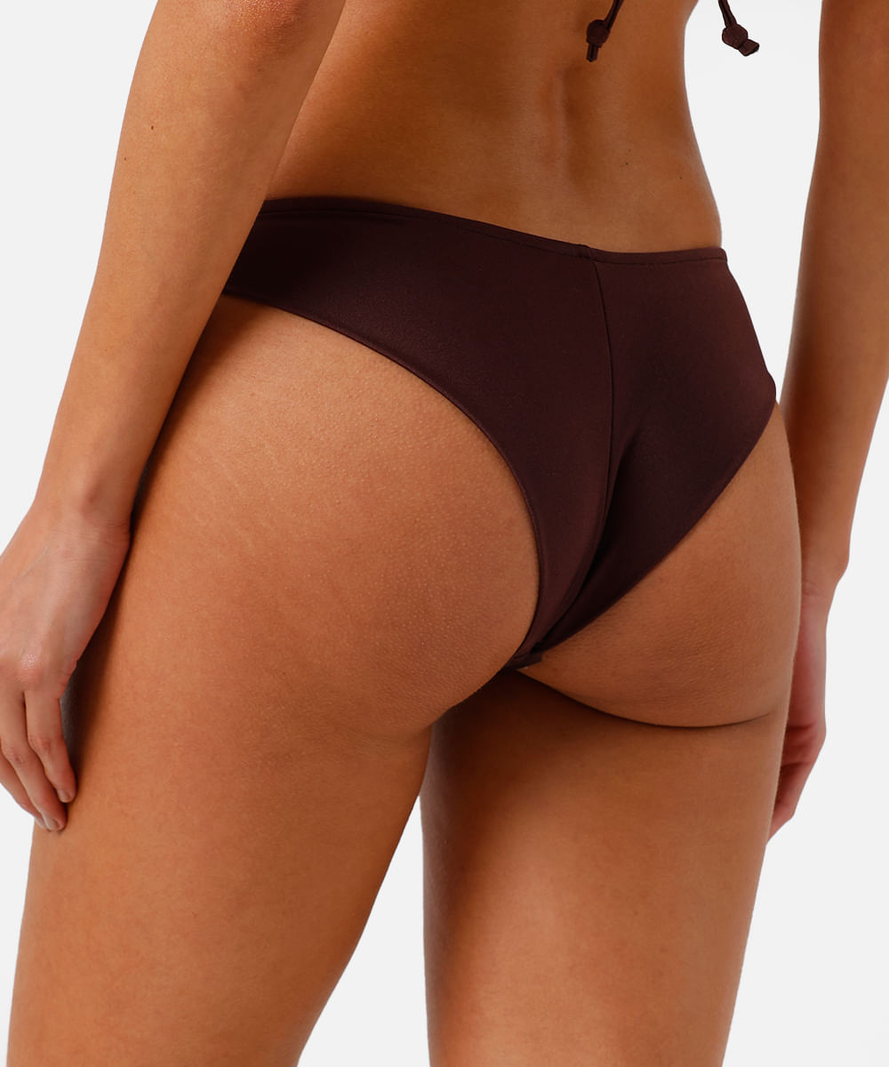 biquíni calcinha asa delta com proteção uv  marrom