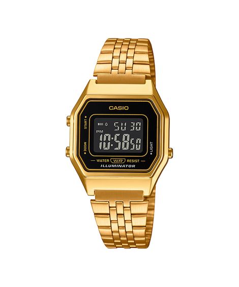 relógio masculino casio digital la680wga1bdf dourado