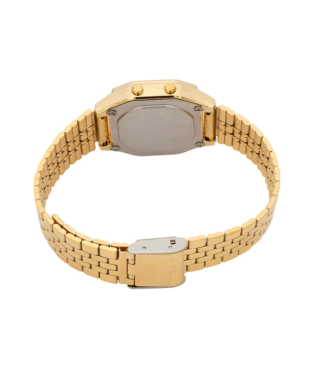 relógio masculino casio digital la680wga1bdf dourado