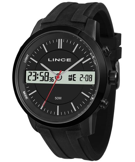 relógio masculino lince analógico digital map4489l p1px preto