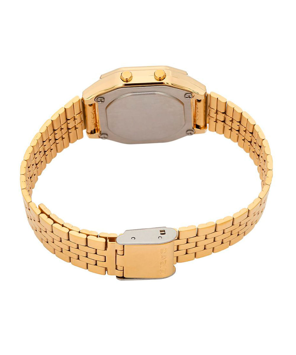 relógio feminino casio digital la680wga1df dourado